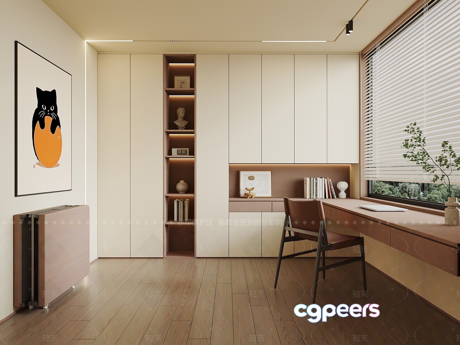 Modern Home Office 3D Model - 20342 - VRAY Render Modern Home Office 3D Model - 20342 - VRAY Render