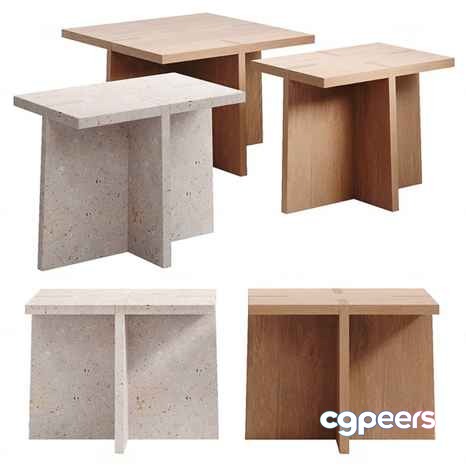 Wooden Furniture Pieces 3D Model - 6257 - CORONA Render