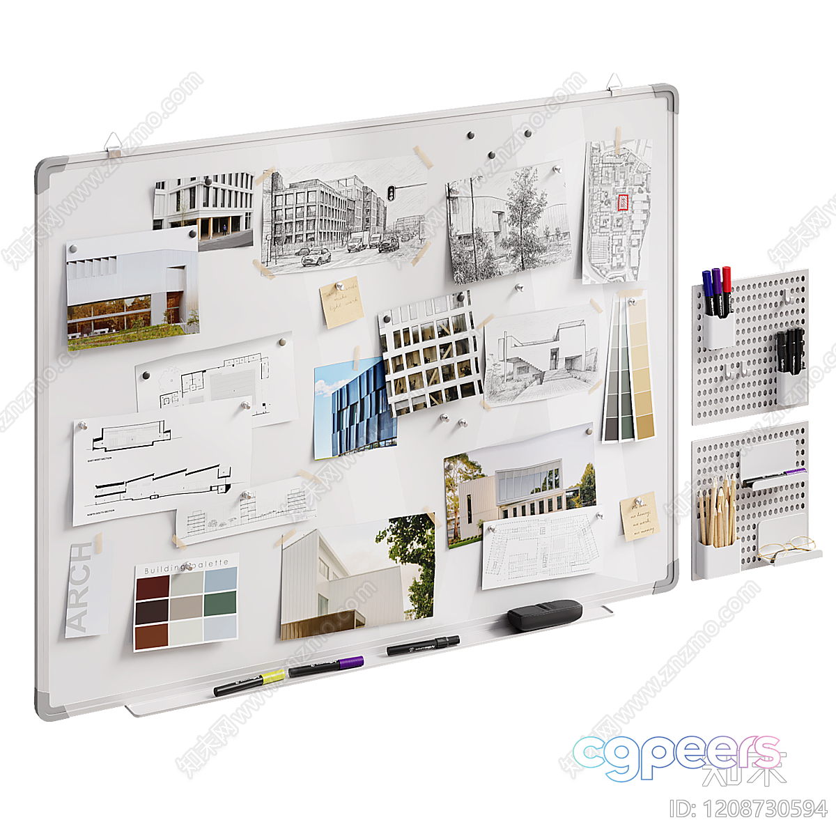 Modern Whiteboard 3D Model - 7571 - VRAY Render