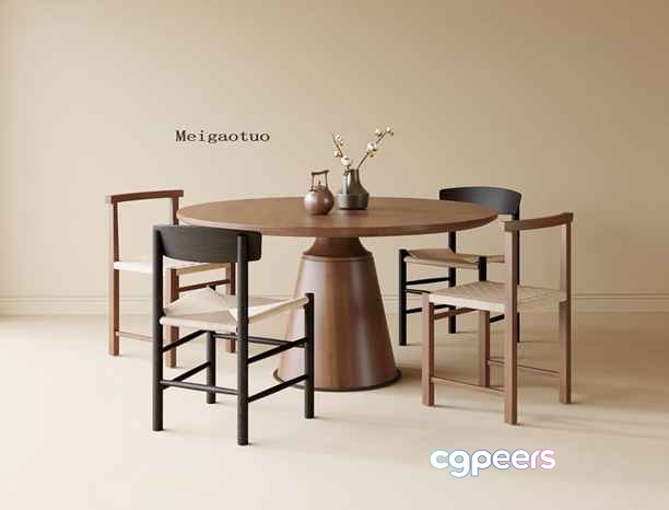 Modern Dining Table 3D Model - 15957 - VRAY Render