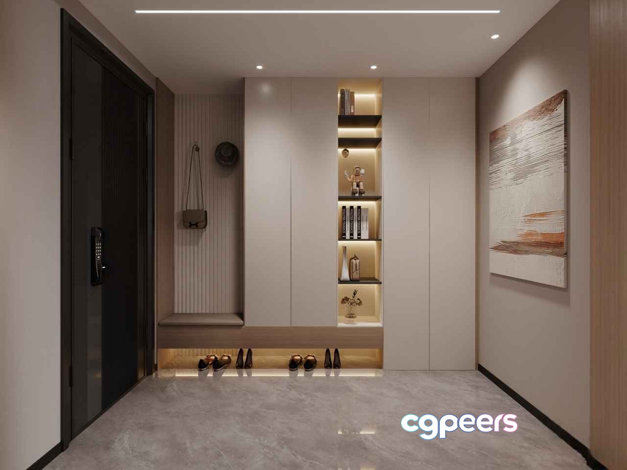 Modern Entryway Design 3D Model - 18271 - VRAY Render