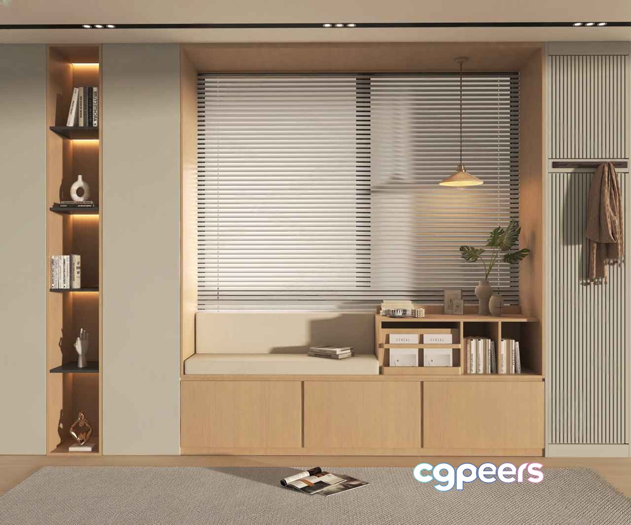 Modern Minimalist Room 3D Model - 1864 - VRAY Render