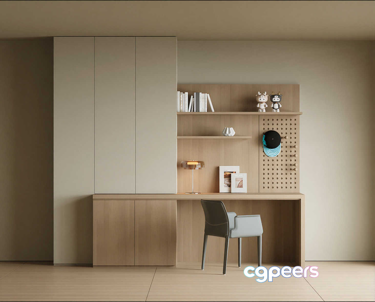 Modern Minimalist Desk 3D Model - 4426 - VRAY Render