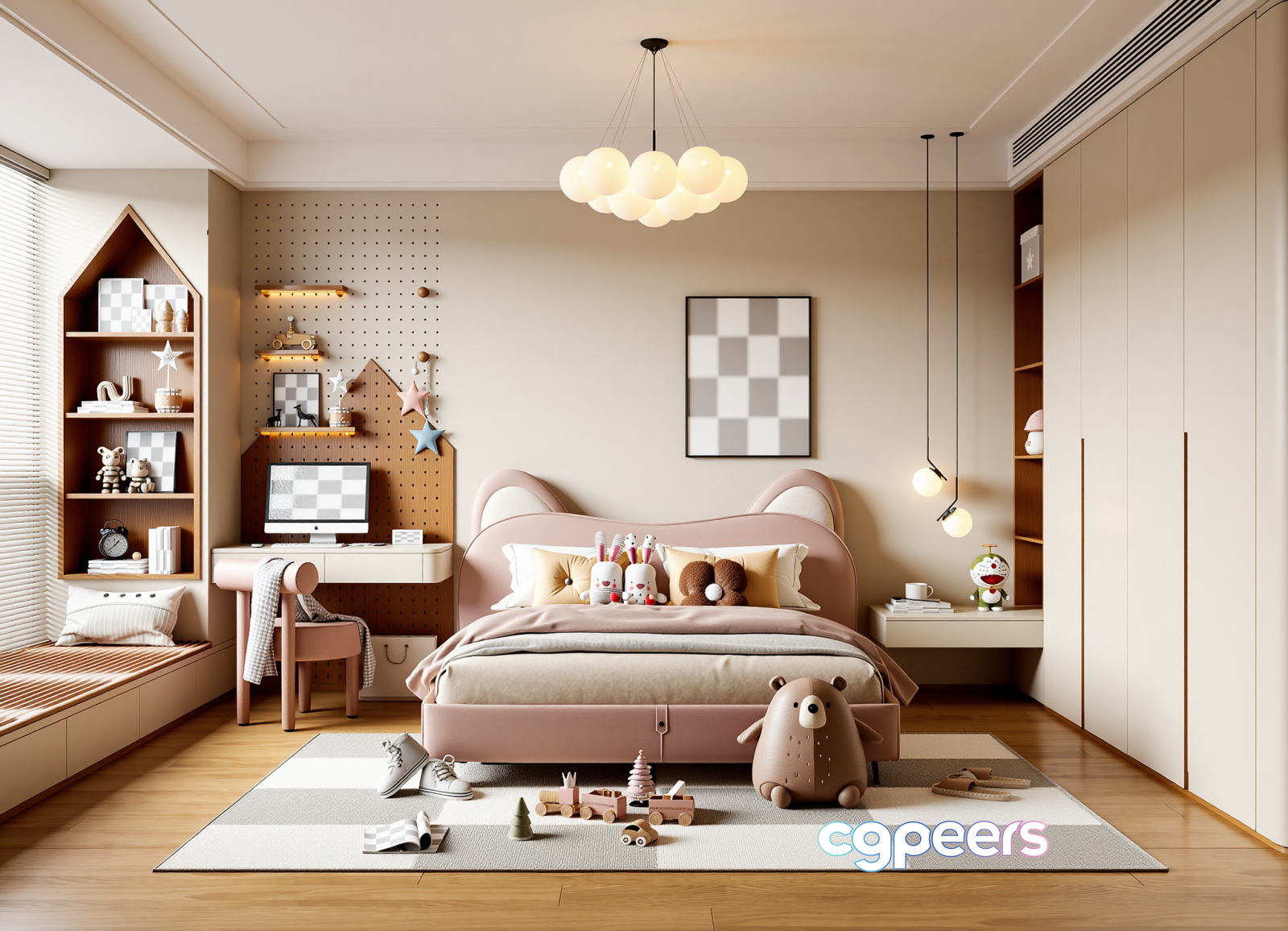 Modern Kid'S Bedroom 3D Model - 6995 - VRAY Render