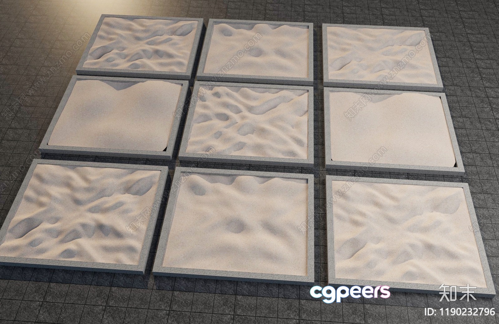 The Single Main Subject Is Sand-Covered Art Pieces 3D Model - 5103 - VRAY Render The Single Main Subject Is Sand-Covered Art Pieces 3D Model - 5103 - VRAY Render