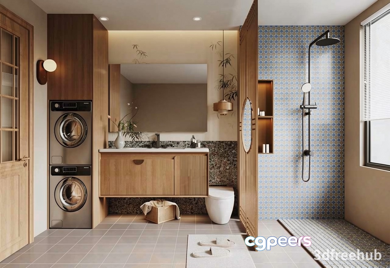 Modern Bathroom Design 3D Model - 23576 - VRAY Render Modern Bathroom Design 3D Model - 23576 - VRAY Render