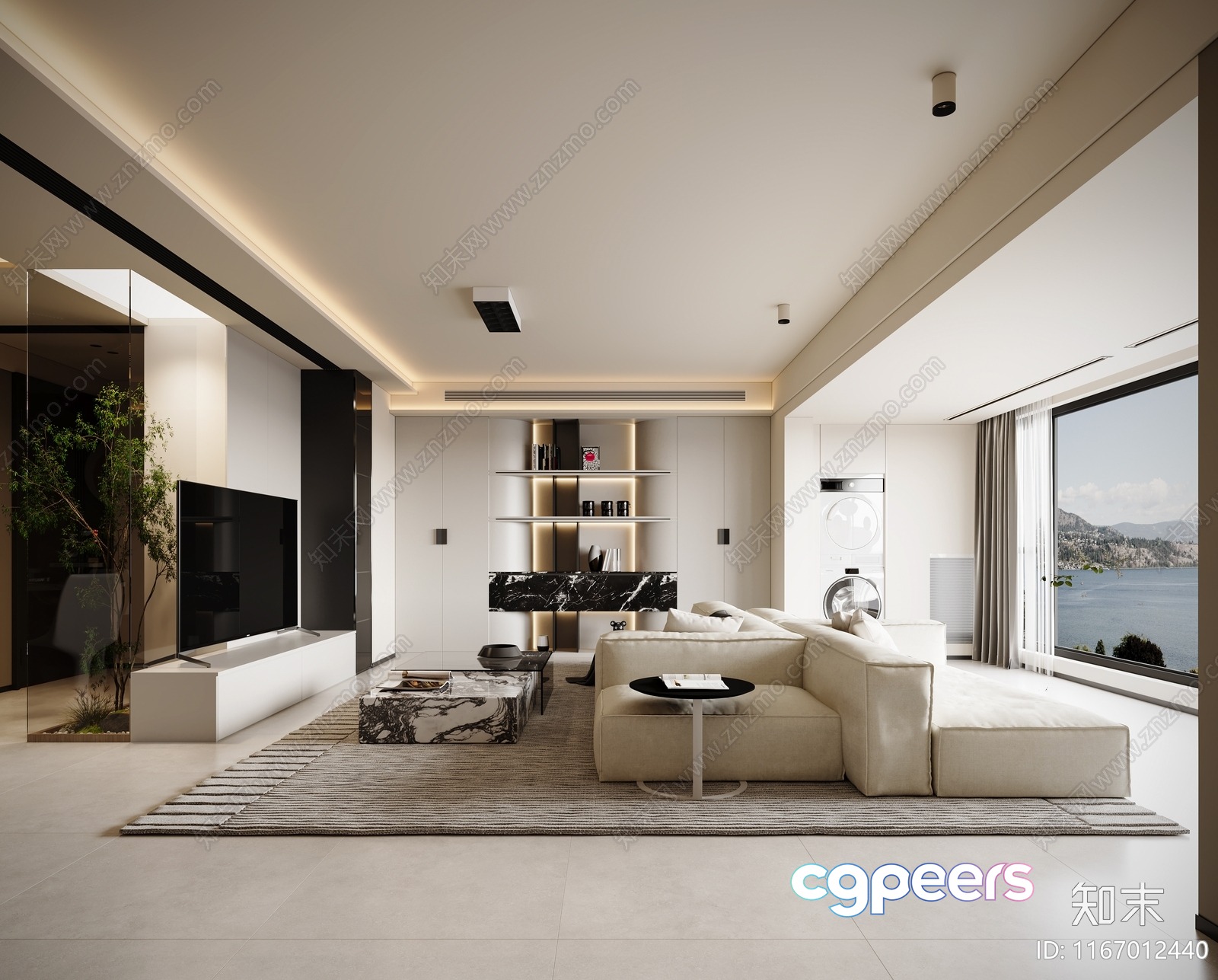 Modern Living Room 3D Model - 10882 - VRAY Render Modern Living Room 3D Model - 10882 - VRAY Render
