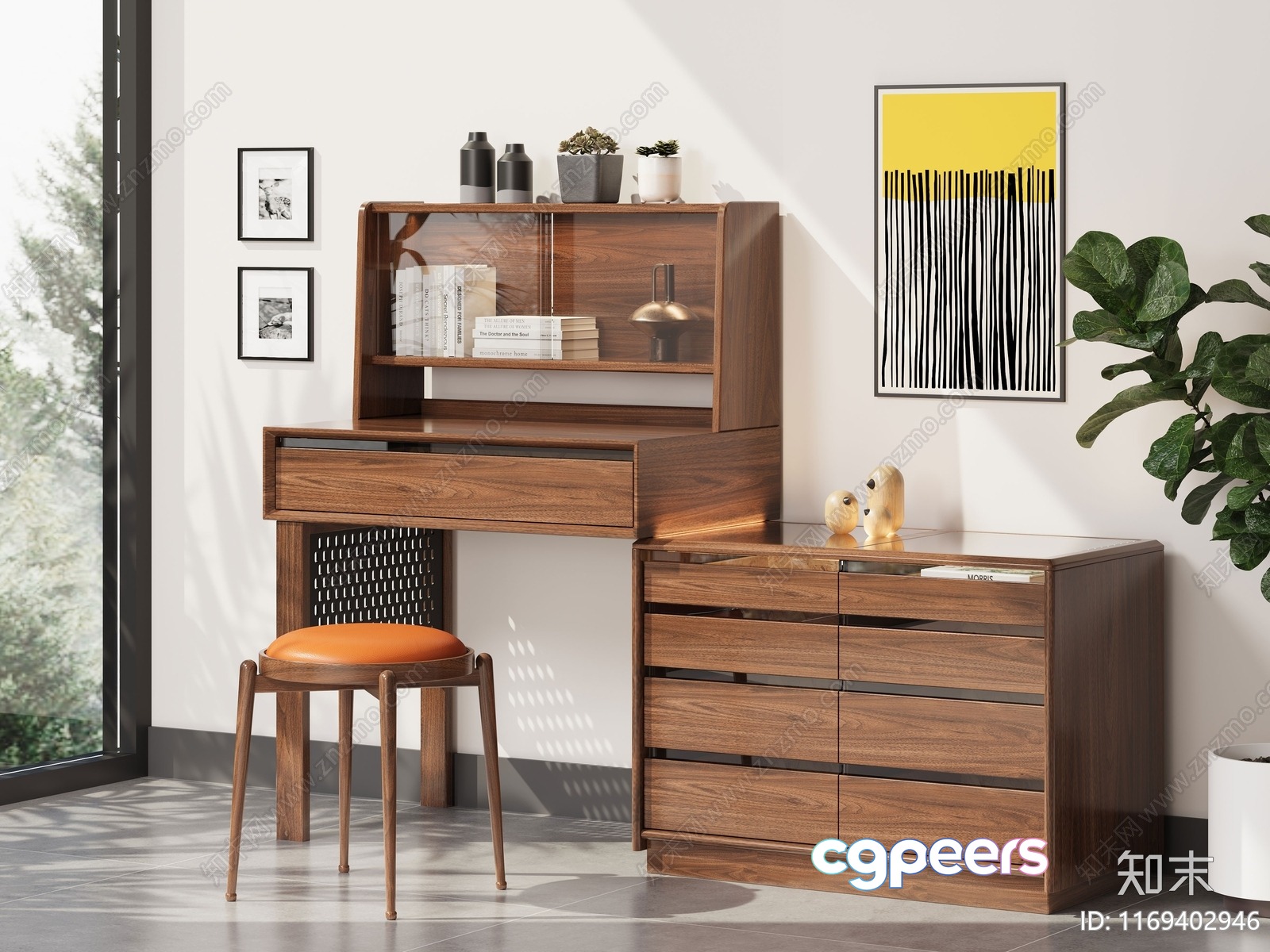 Mid-Century Modern Furniture 3D Model - 10814 - VRAY Render Mid-Century Modern Furniture 3D Model - 10814 - VRAY Render