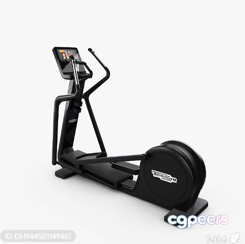 A Black Elliptical Trainer 3D Model - 14245 - VRAY Render