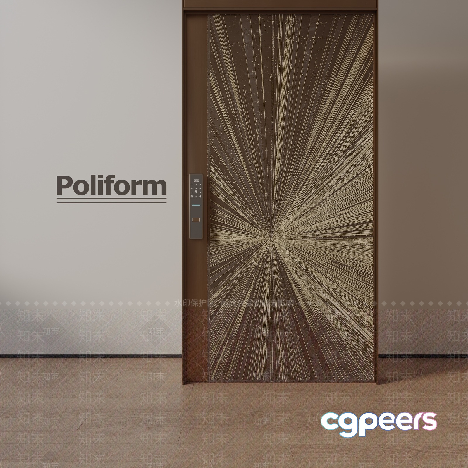 A Poliform Door 3D Model - 2951 - VRAY Render