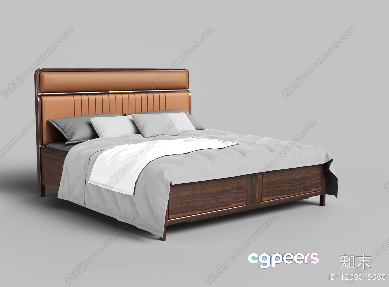 Modern Wood Bed 3D Model - 13904 - VRAY Render Modern Wood Bed 3D Model - 13904 - VRAY Render
