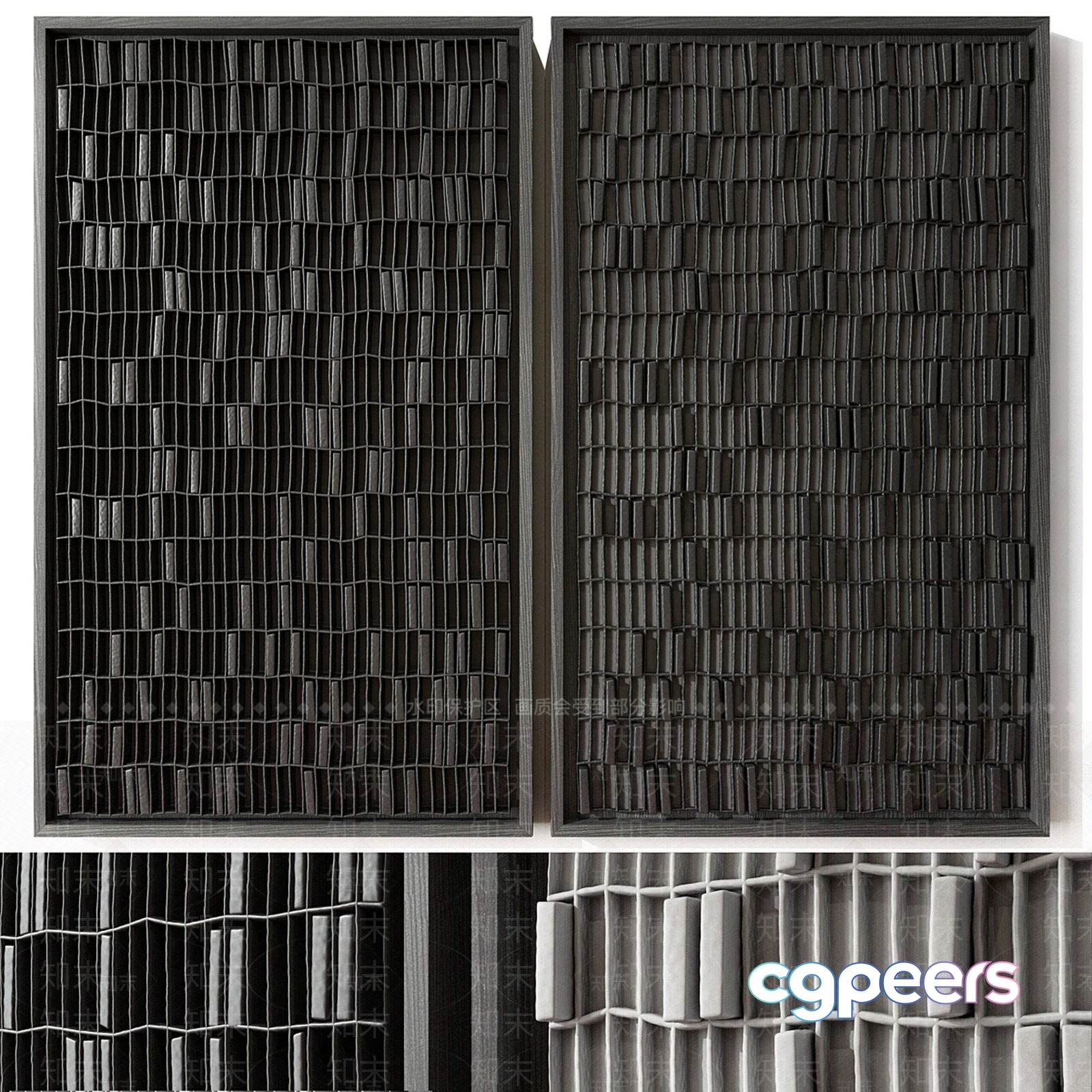 Two Rectangular Filters 3D Model - 12747 - VRAY Render Two Rectangular Filters 3D Model - 12747 - VRAY Render