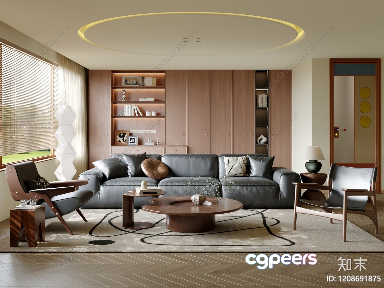 Modern Living Room 3D Model - 8665 - VRAY Render Modern Living Room 3D Model - 8665 - VRAY Render