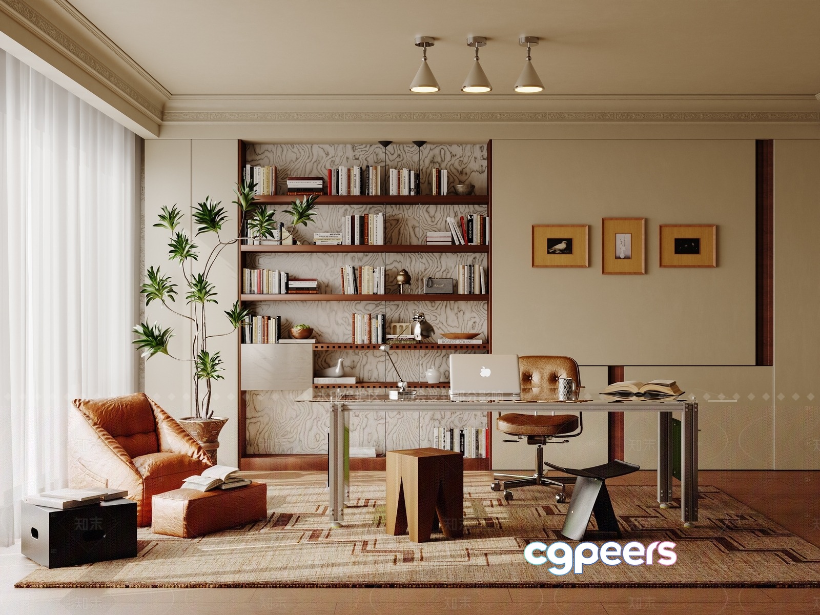 Modern Office Space 3D Model - 4712 - VRAY Render Modern Office Space 3D Model - 4712 - VRAY Render
