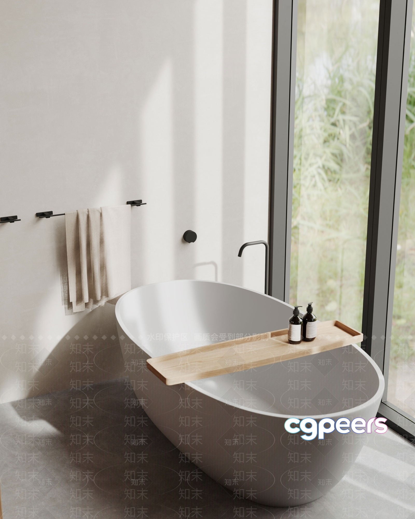 A Modern Bathroom 3D Model - 12501 - VRAY Render