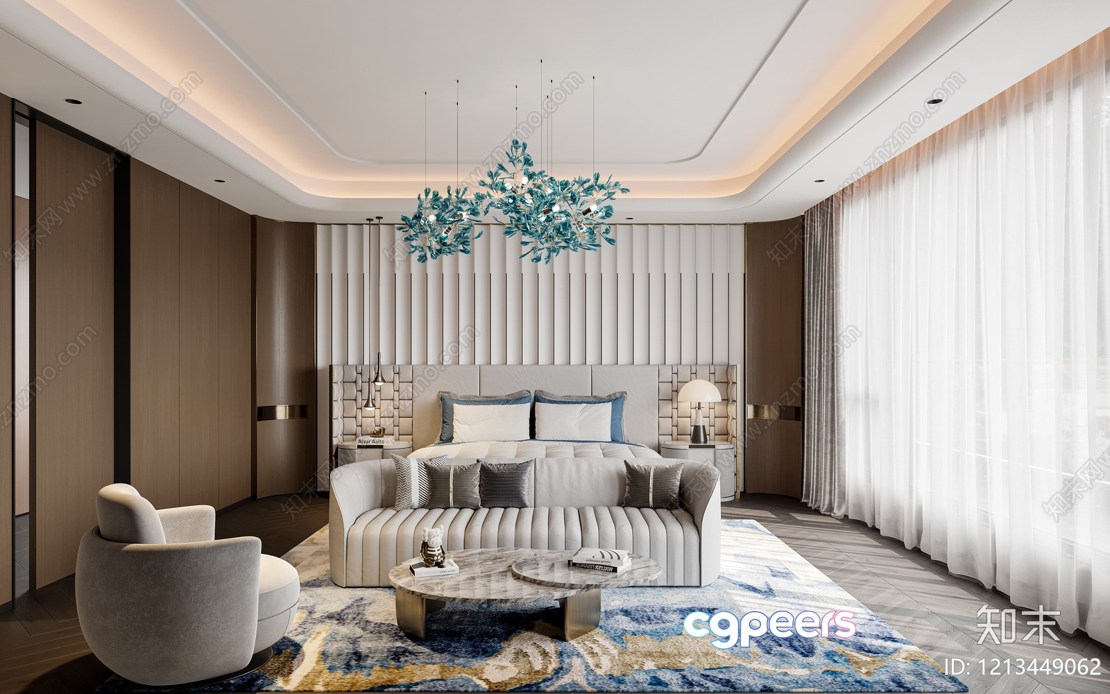 Modern Living Room 3D Model - 22826 - VRAY Render