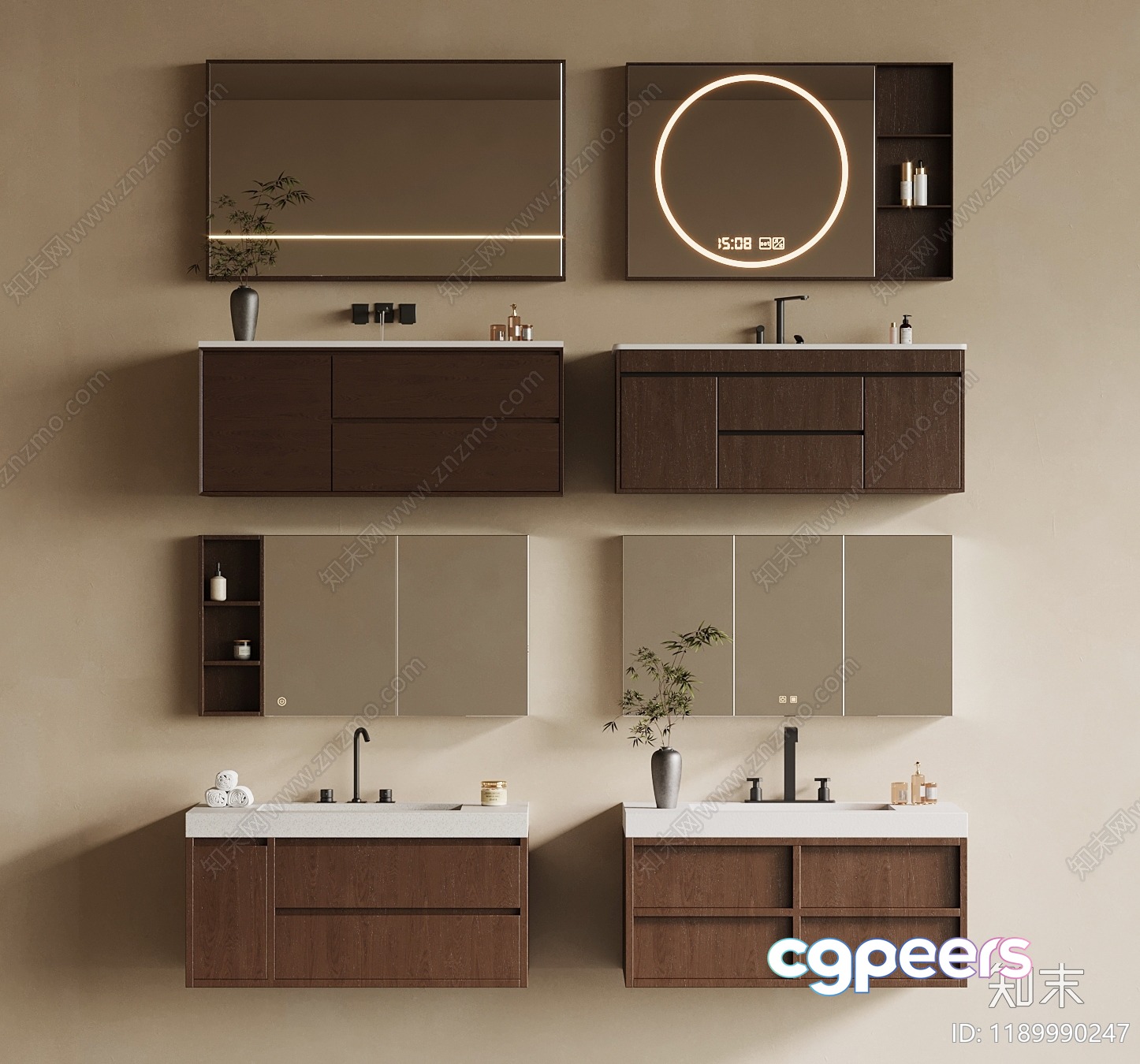 Modern Bathroom Vanity 3D Model - 13707 - VRAY Render Modern Bathroom Vanity 3D Model - 13707 - VRAY Render