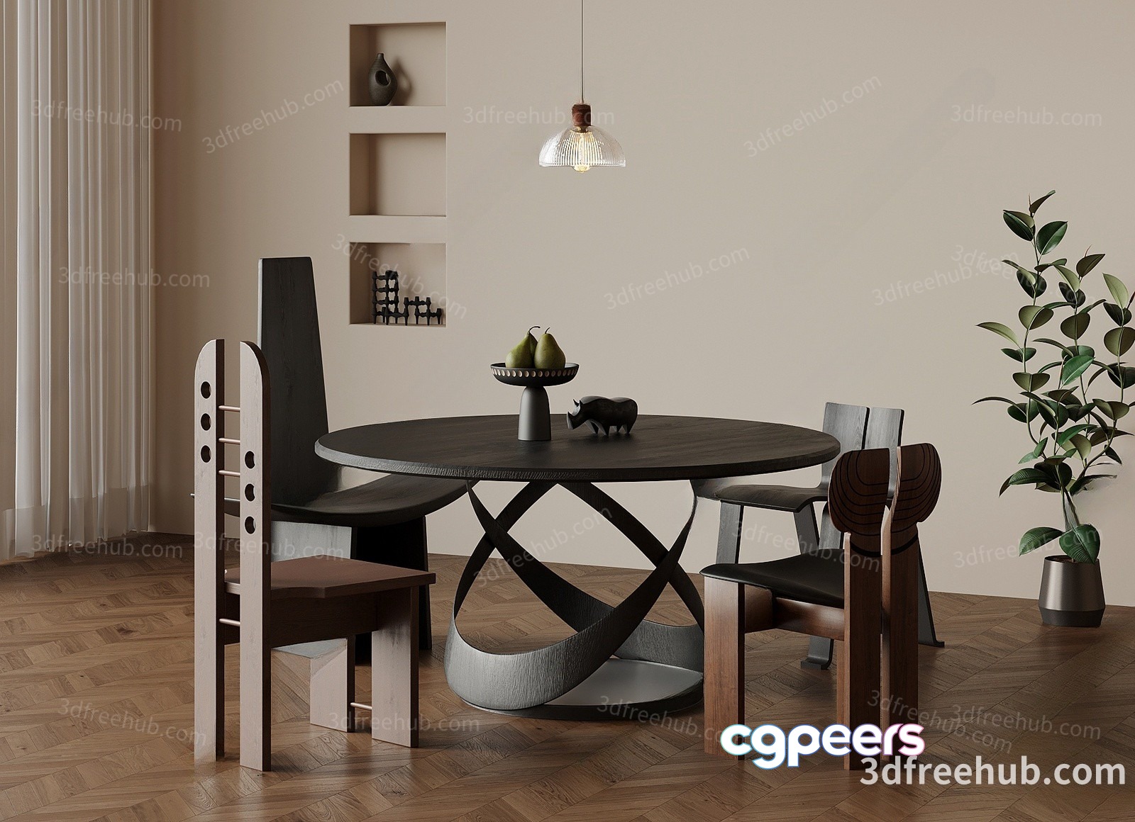 A Dining Table 3D Model - 22872 - VRAY Render