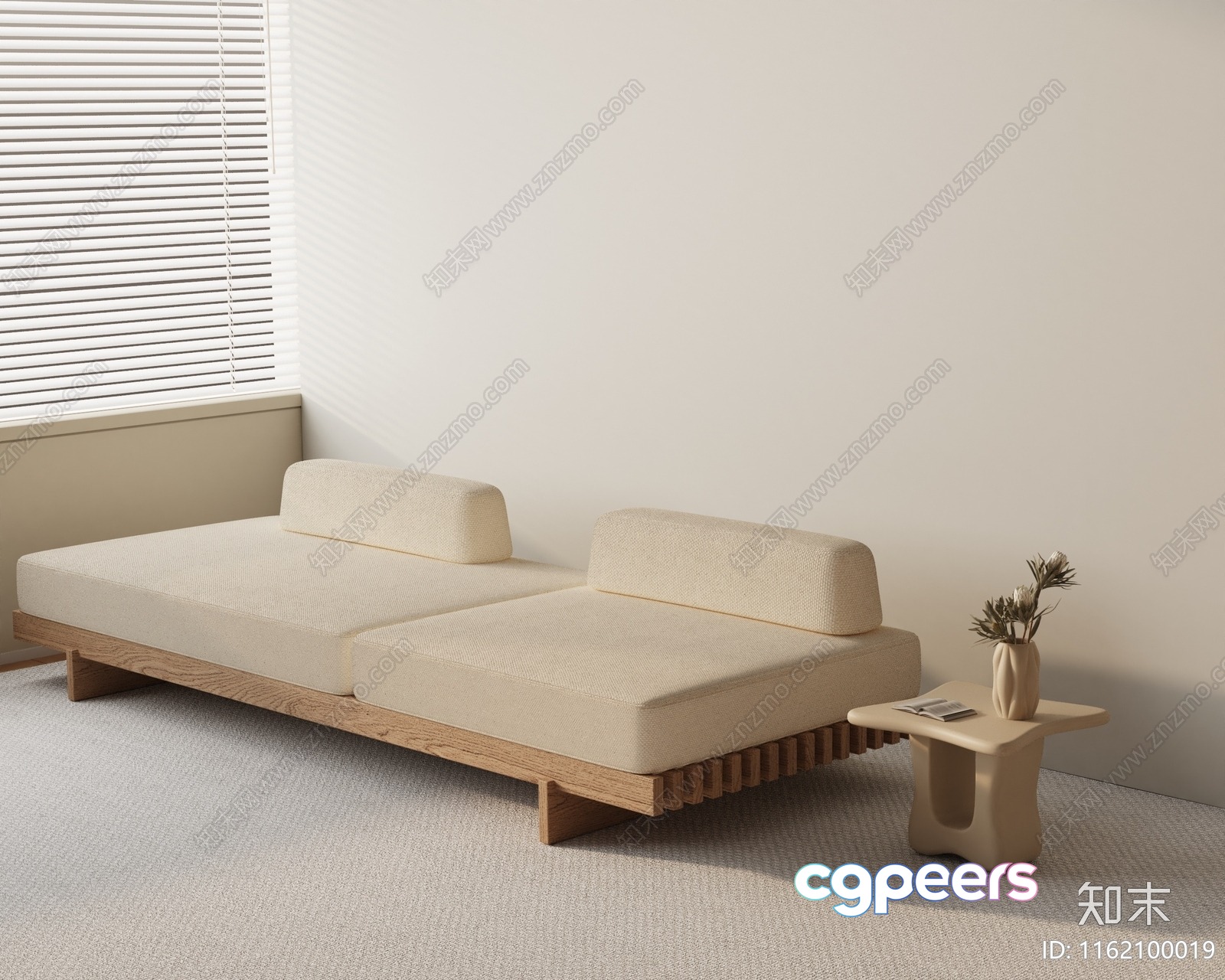 A Minimalist Living Room 3D Model - 16302 - VRAY Render