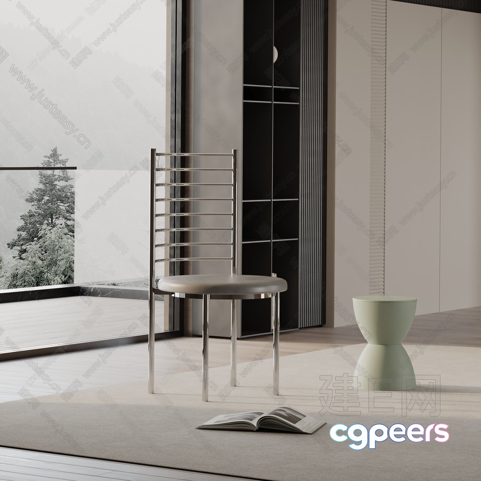 Modern Minimalist Living Room 3D Model - 12427 - VRAY Render Modern Minimalist Living Room 3D Model - 12427 - VRAY Render