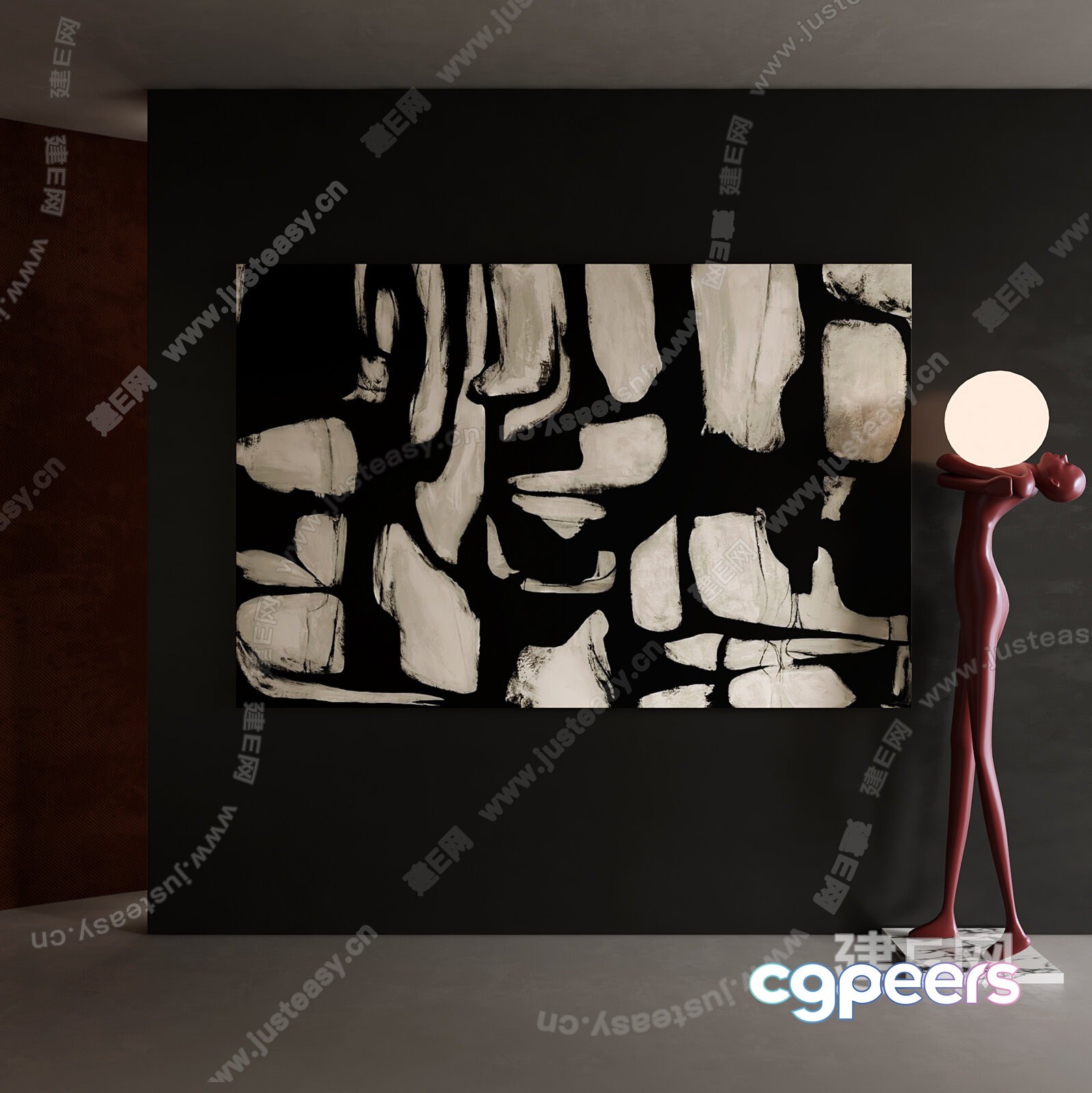 Modern Art Piece 3D Model - 7293 - VRAY Render