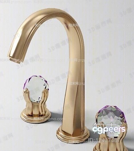 Gold Faucet 3D Model - 8125 - VRAY Render Gold Faucet 3D Model - 8125 - VRAY Render