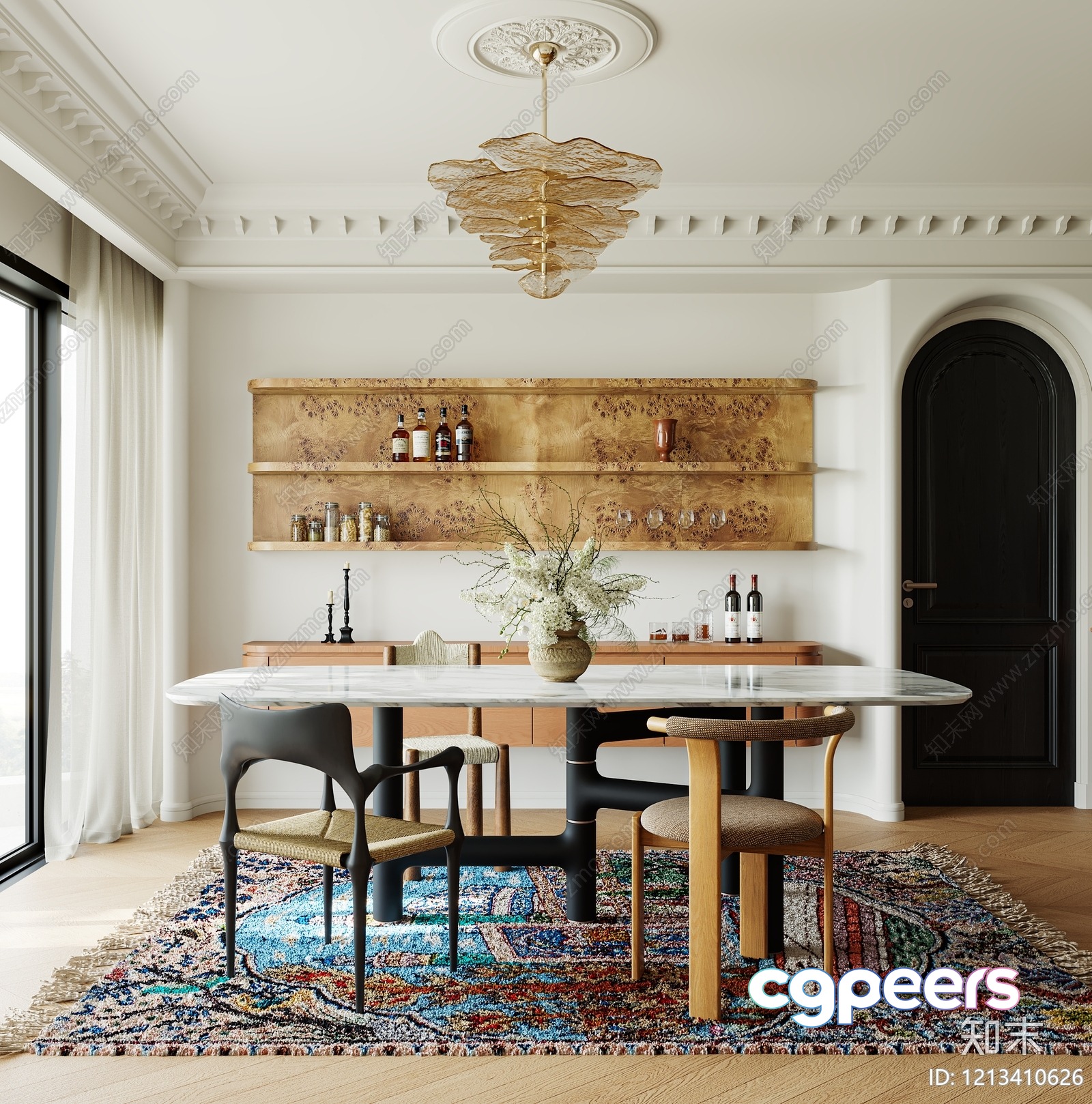 A Dining Room 3D Model - 7897 - VRAY Render A Dining Room 3D Model - 7897 - VRAY Render
