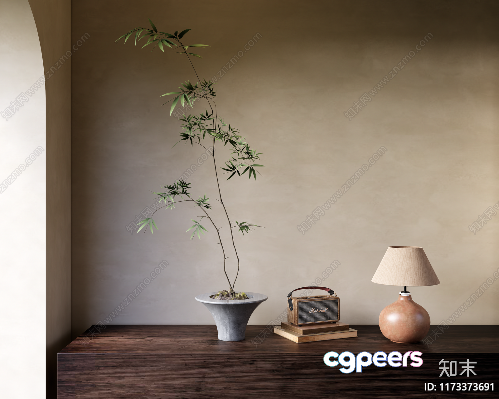 A Lamp On A Table 3D Model - 9952 - CORONA Render A Lamp On A Table 3D Model - 9952 - CORONA Render
