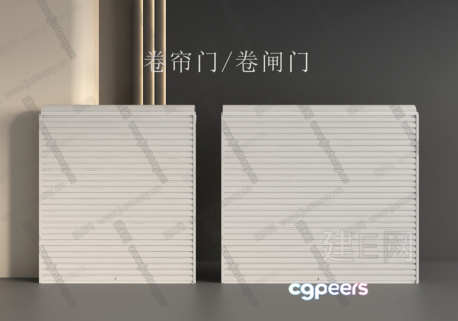 Modern White Storage Units 3D Model - 19200 - VRAY Render