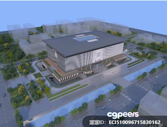 A Modern Building 3D Model - 8243 - VRAY Render A Modern Building 3D Model - 8243 - VRAY Render