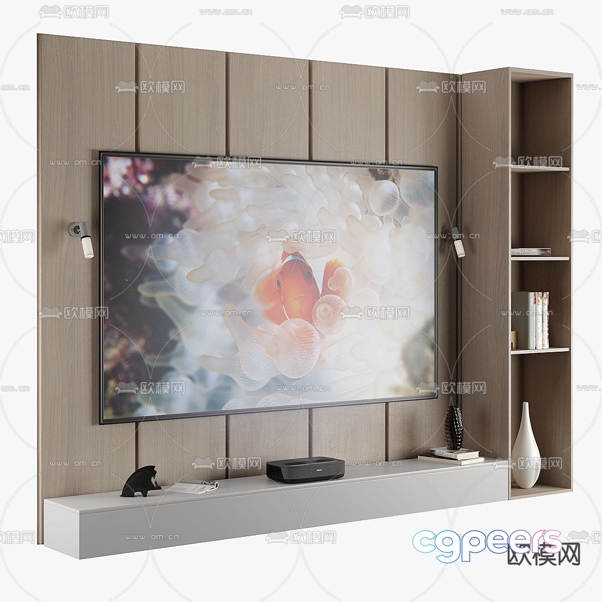 A Wooden Entertainment Center 3D Model - 23151 - VRAY Render A Wooden Entertainment Center 3D Model - 23151 - VRAY Render