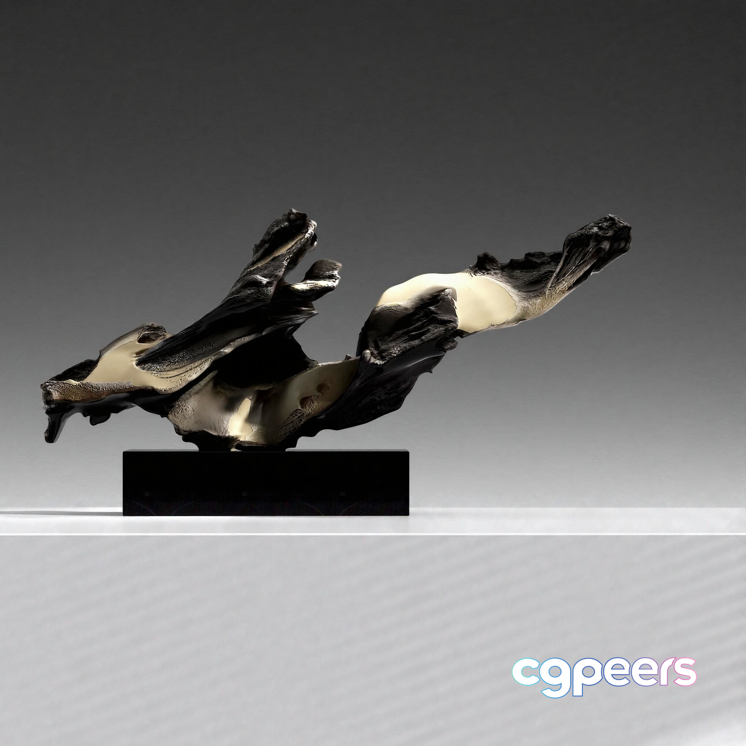 Abstract Metal Sculpture 3D Model - 20643 - VRAY Render
