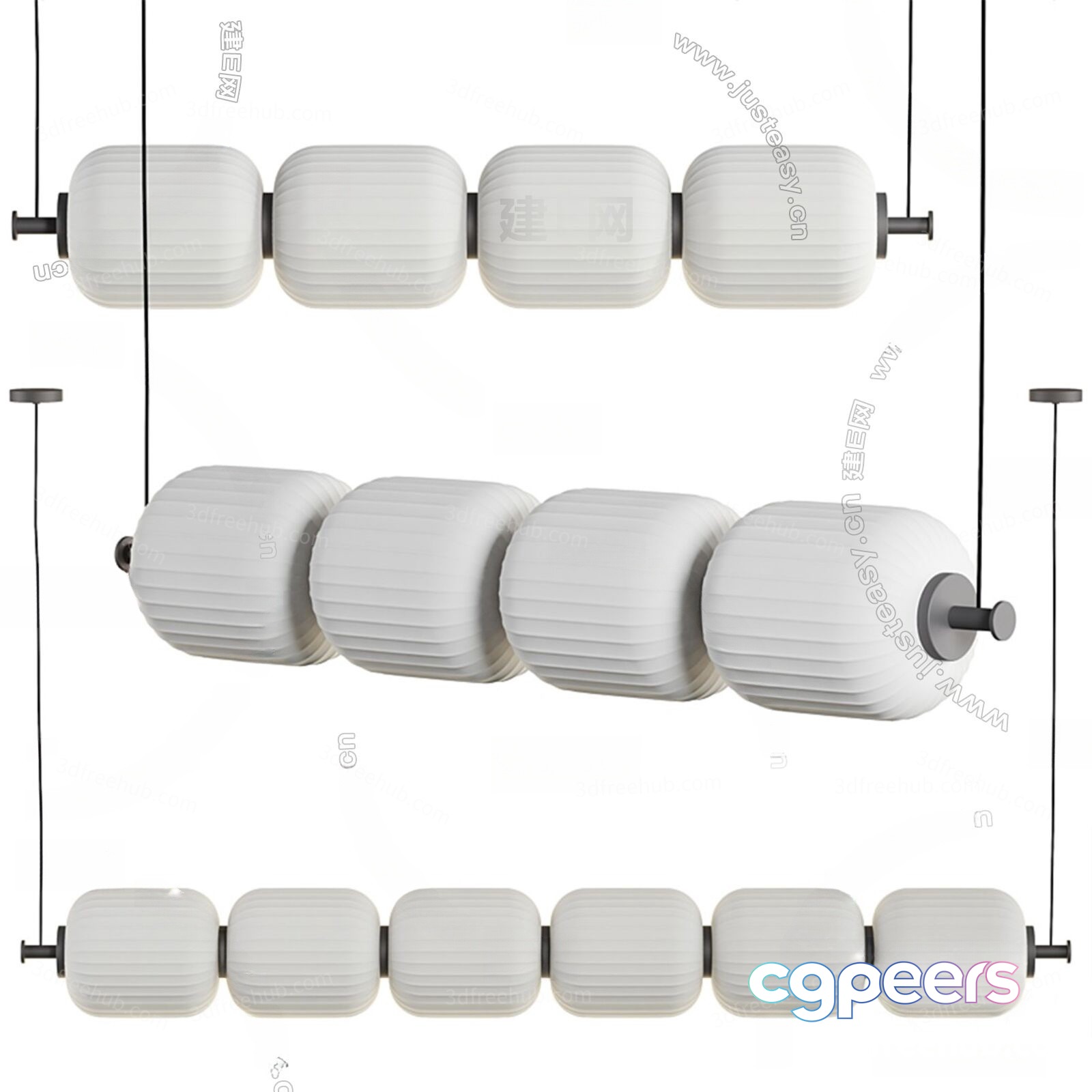 Modern Hanging Light Fixture 3D Model - 2805 - VRAY Render