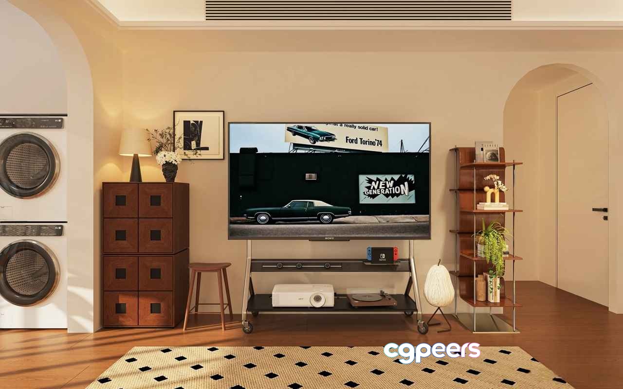 Modern Living Room 3D Model - 16210 - VRAY Render