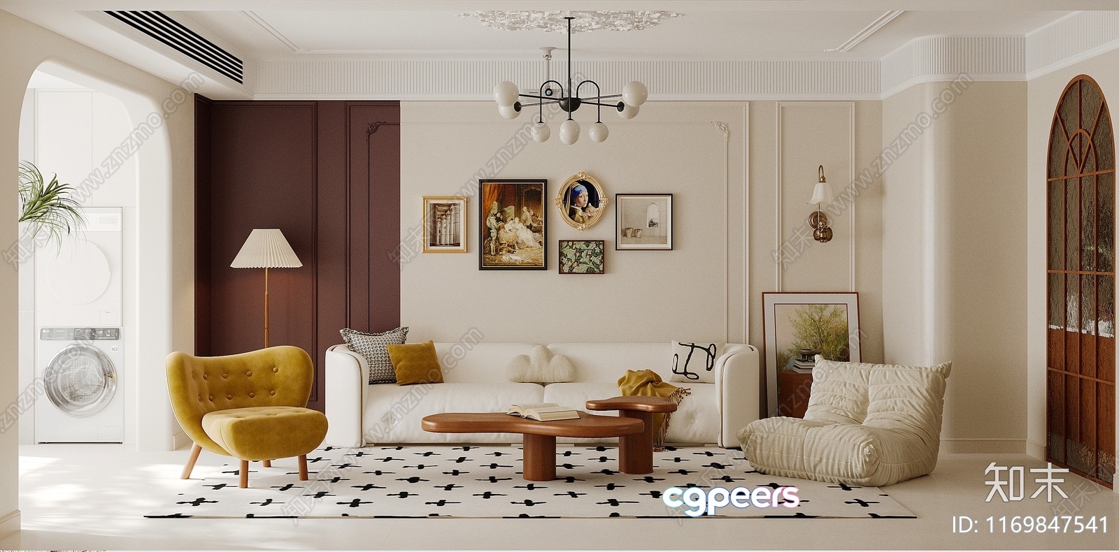 Modern Living Room 3D Model - 18080 - CORONA Render