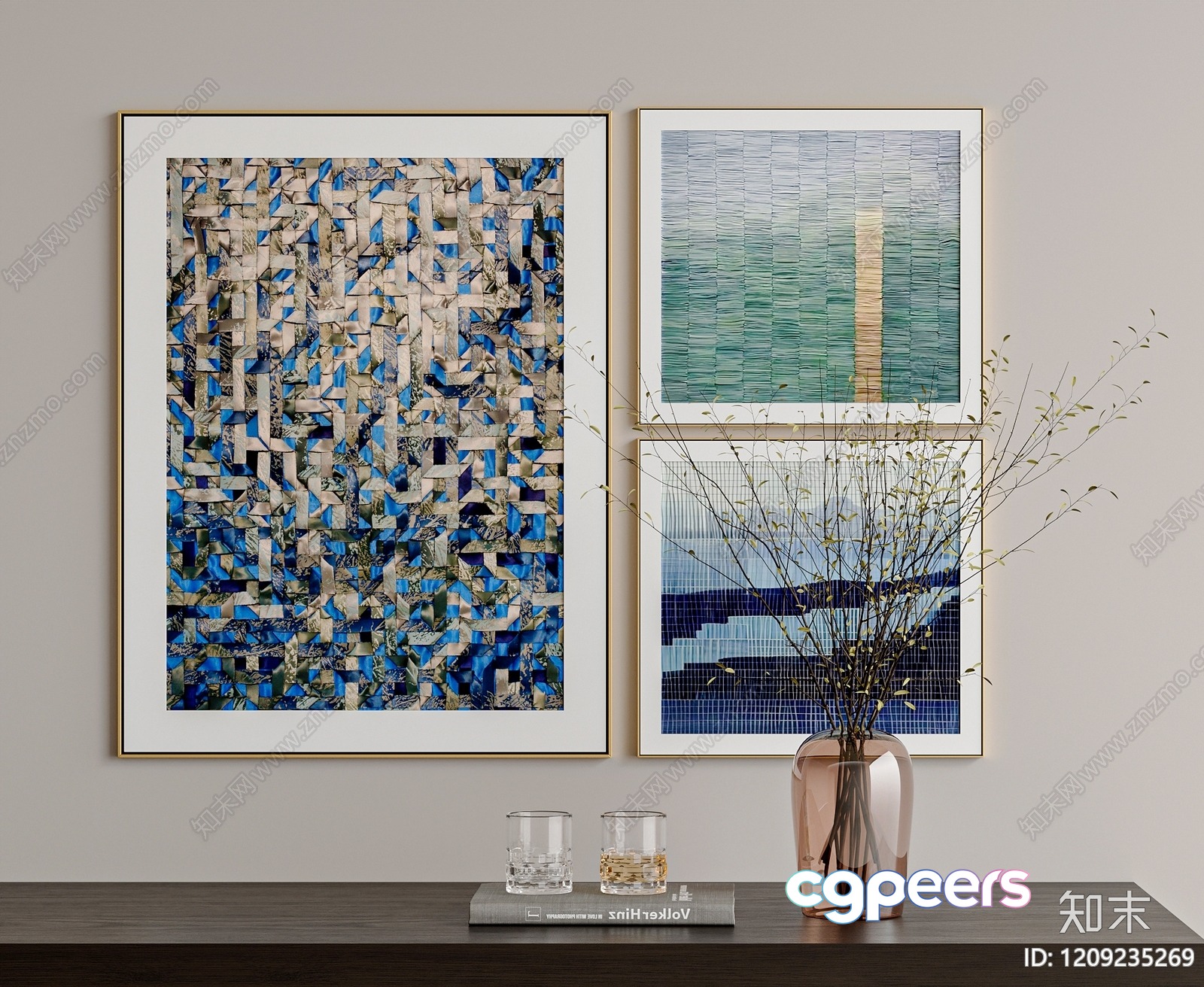 Modern Art Decor 3D Model - 10480 - VRAY Render Modern Art Decor 3D Model - 10480 - VRAY Render