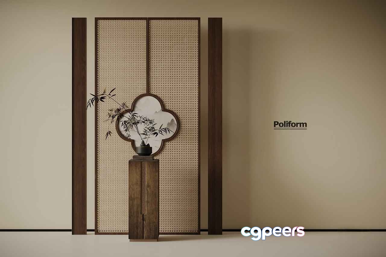 Modern Room Divider 3D Model - 2757 - VRAY Render