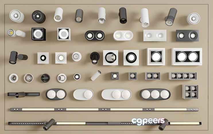 Light Fixtures And Crutches 3D Model - 9002 - VRAY Render