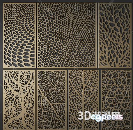Decorative Wall Panels 3D Model - 14300 - VRAY Render