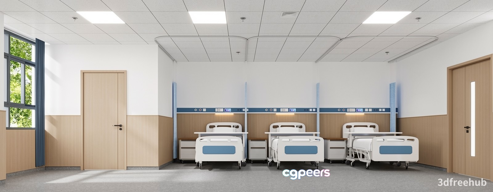 Modern Hospital Room 3D Model - 21959 - VRAY Render Modern Hospital Room 3D Model - 21959 - VRAY Render