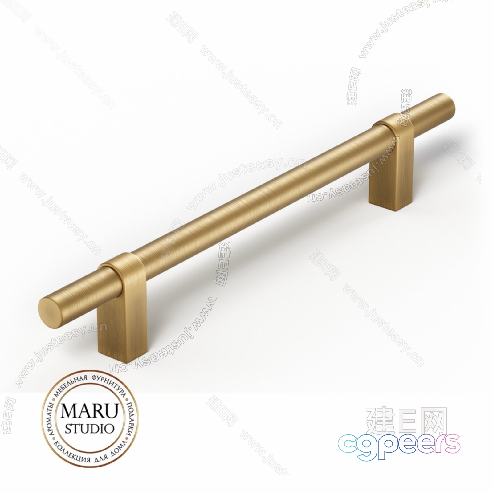 Gold Cabinet Handle 3D Model - 19748 - VRAY Render