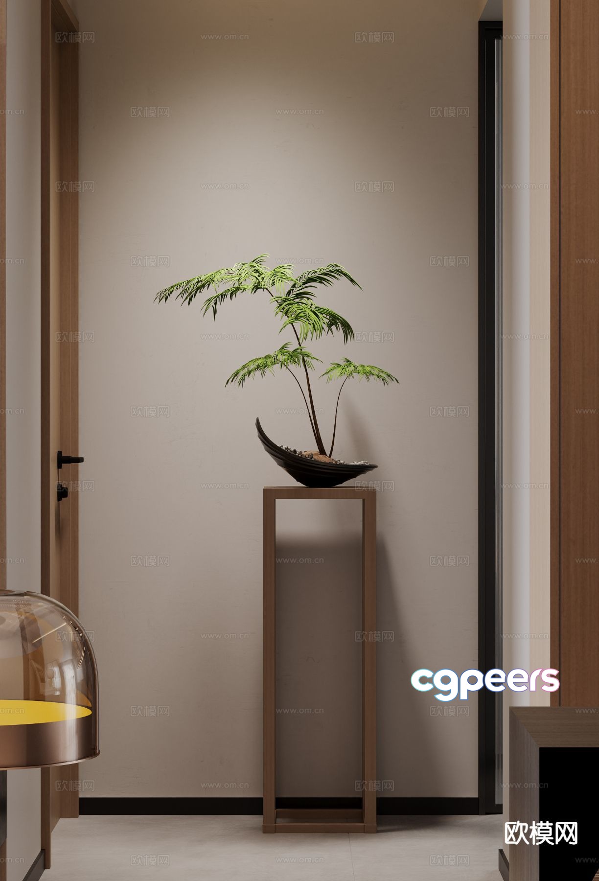 A Small Plant In A Pot 3D Model - 15990 - VRAY Render