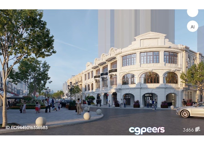 A Large White Building With Many Windows 3D Model - 5039 - VRAY Render A Large White Building With Many Windows 3D Model - 5039 - VRAY Render