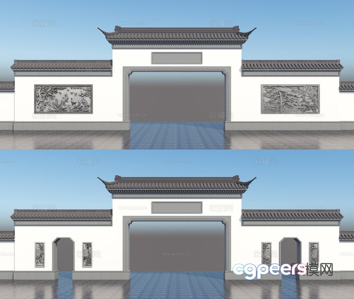 Traditional Chinese Gate 3D Model - 19497 - VRAY Render Traditional Chinese Gate 3D Model - 19497 - VRAY Render