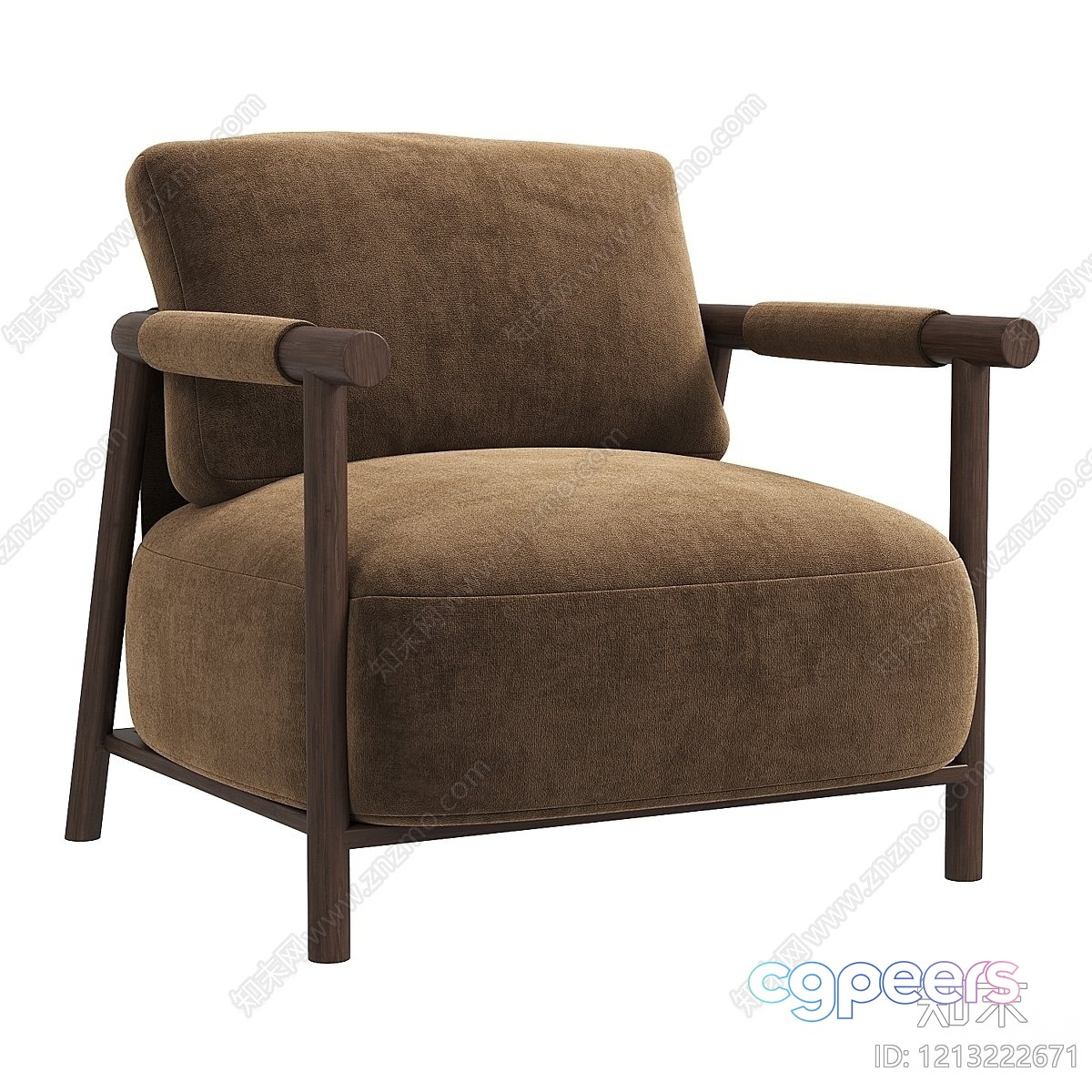 Wooden Armchair 3D Model - 17670 - VRAY Render