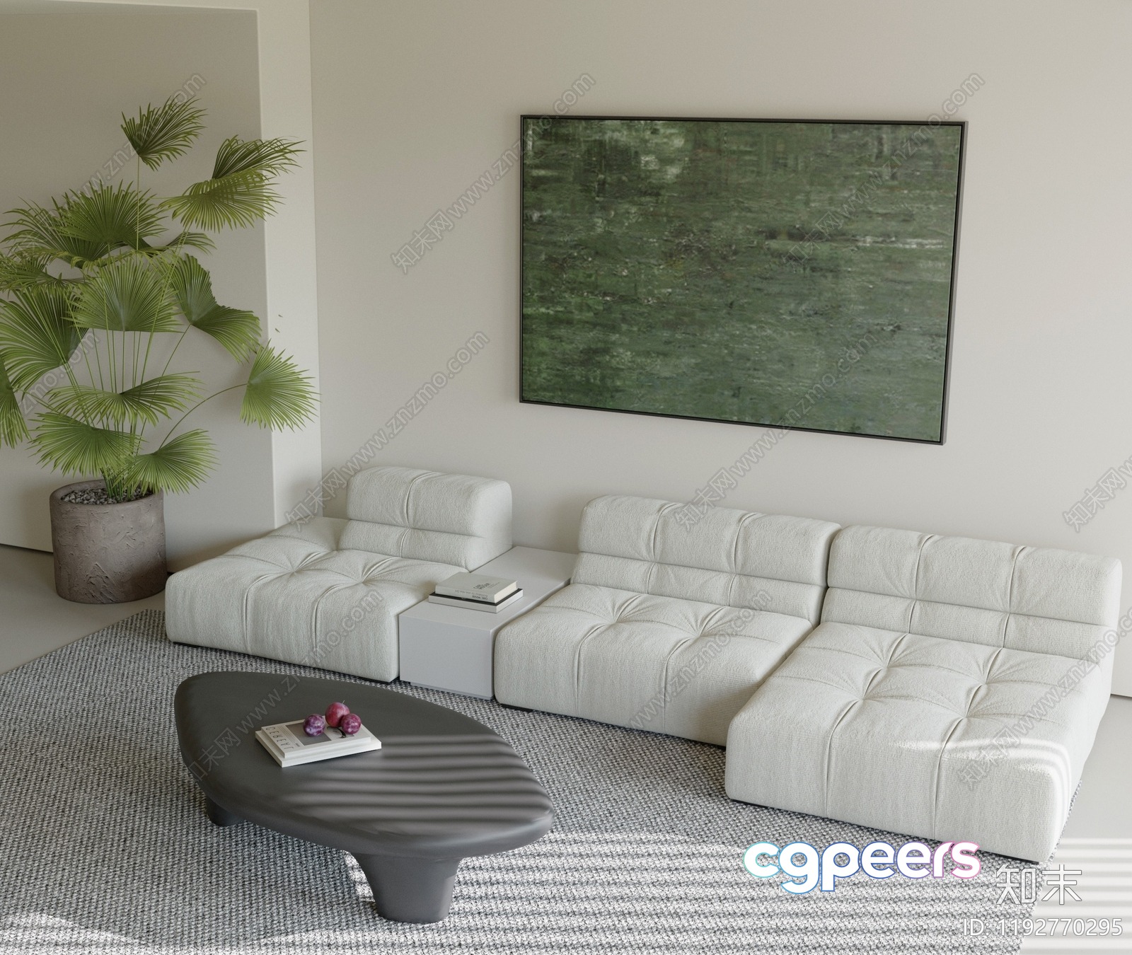 Modern Living Room 3D Model - 10691 - CORONA Render