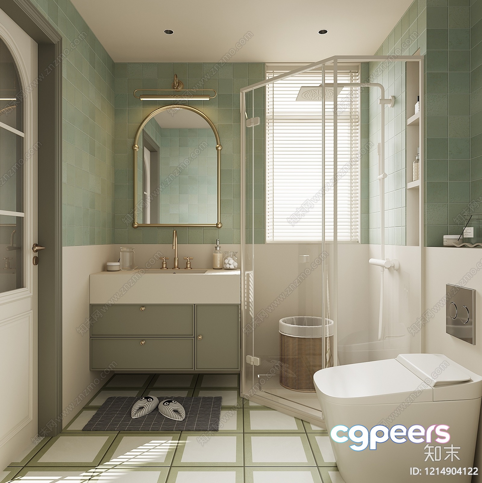 A Modern Bathroom 3D Model - 11934 - VRAY Render