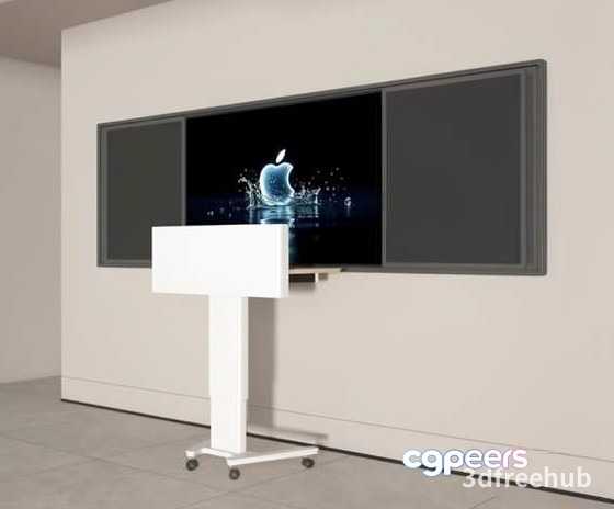 A White Presentation Stand 3D Model - 19419 - VRAY Render A White Presentation Stand 3D Model - 19419 - VRAY Render