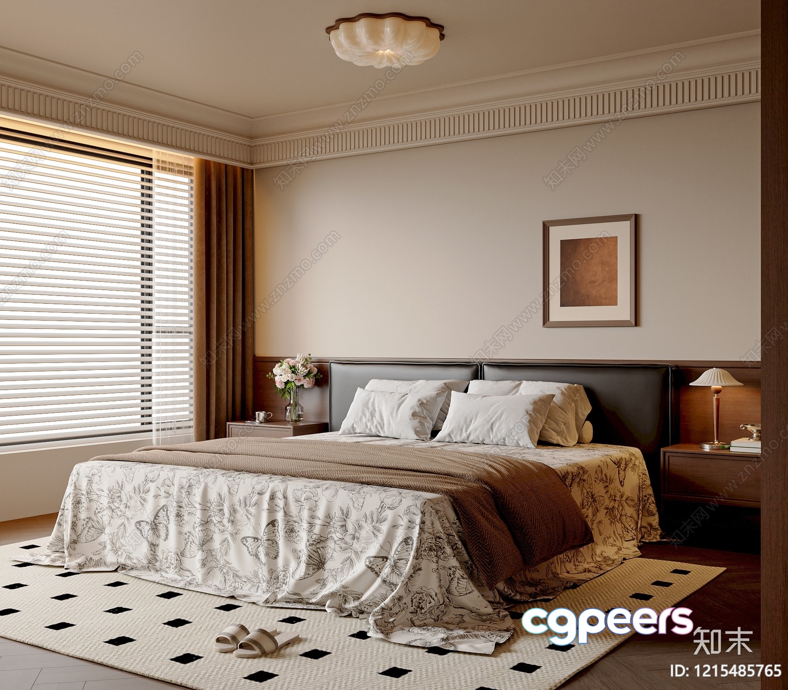 Cozy Bedroom 3D Model - 13193 - VRAY Render