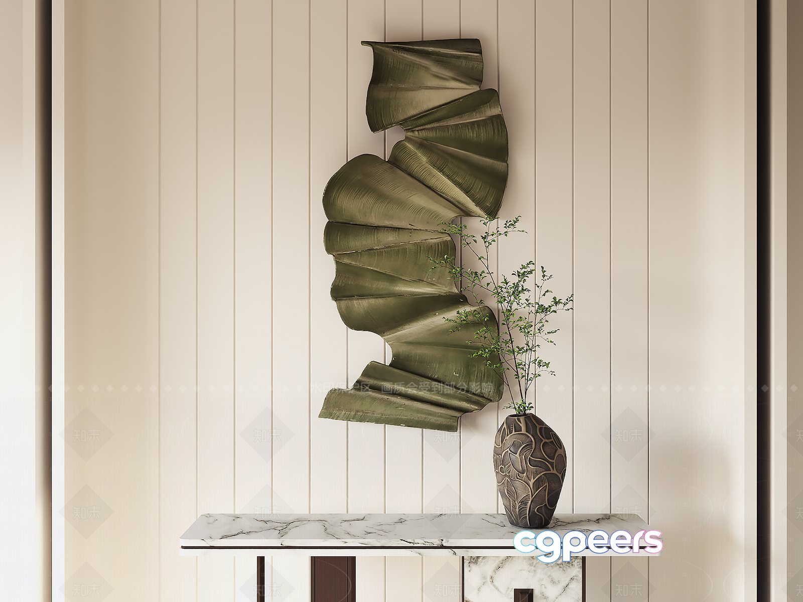 A Modern Wall Decoration 3D Model - 2988 - VRAY Render A Modern Wall Decoration 3D Model - 2988 - VRAY Render